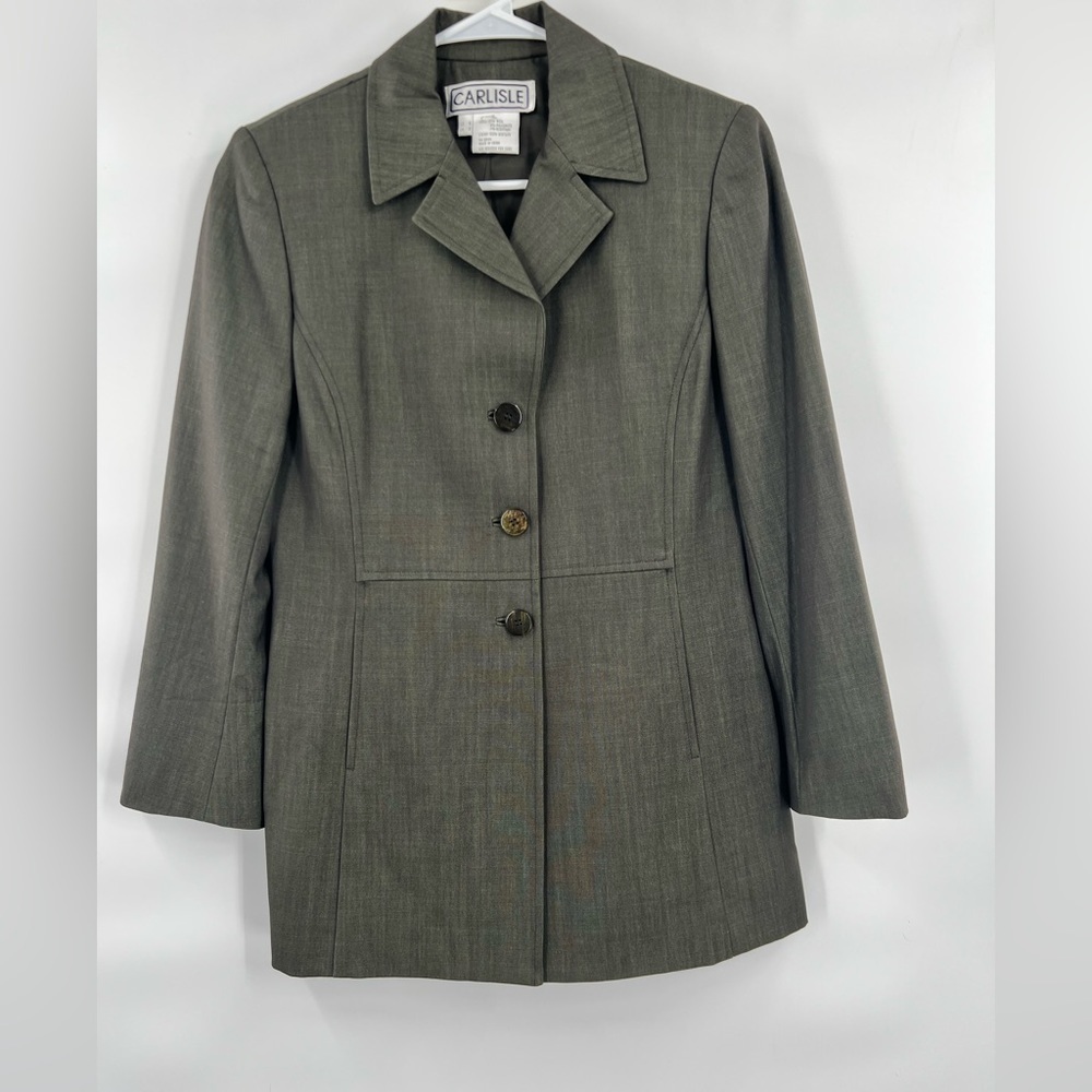 Carlisle grey wool blazer size 6